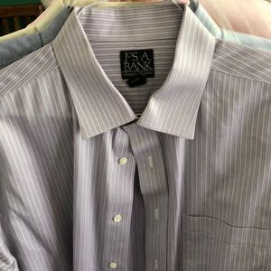 Men’s L 17.5-35 Dress Shirt, Signature Col, Purple